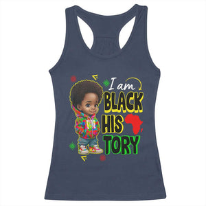Handsome Kids Boys I Am Black History Month Racerback Tank Top TS09 Navy Print Your Wear