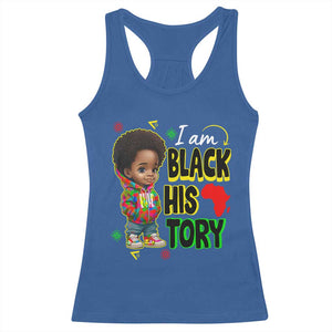 Handsome Kids Boys I Am Black History Month Racerback Tank Top TS09 Royal Blue Print Your Wear