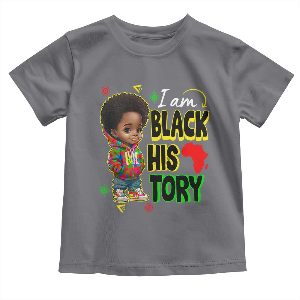 Handsome Kids Boys I Am Black History Month Toddler T Shirt TS09 Charcoal Print Your Wear