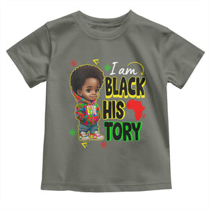 Handsome Kids Boys I Am Black History Month Toddler T Shirt TS09 Military Green Print Your Wear