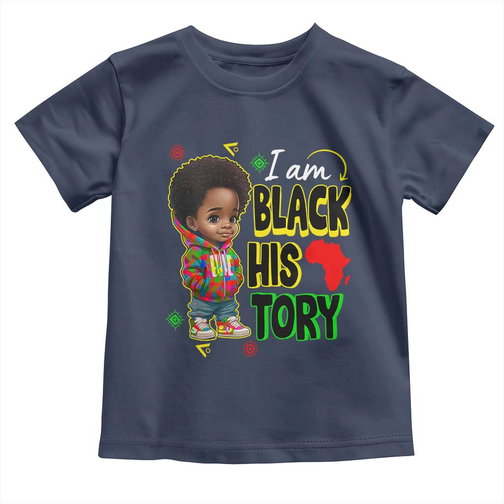 Handsome Kids Boys I Am Black History Month Toddler T Shirt TS09 Navy Print Your Wear