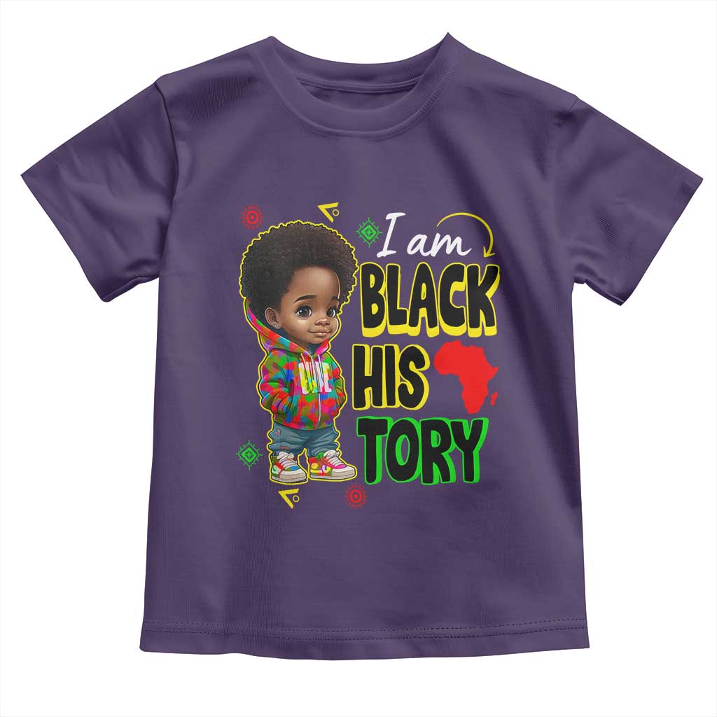 Handsome Kids Boys I Am Black History Month Toddler T Shirt TS09 Purple Print Your Wear