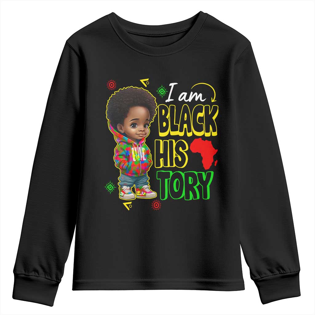 Handsome Kids Boys I Am Black History Month Youth Sweatshirt TS09 Black Print Your Wear