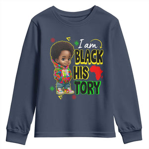 Handsome Kids Boys I Am Black History Month Youth Sweatshirt TS09 Navy Print Your Wear