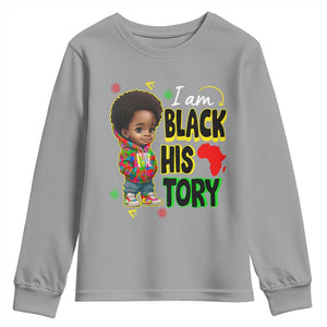Handsome Kids Boys I Am Black History Month Youth Sweatshirt TS09 Sport Gray Print Your Wear