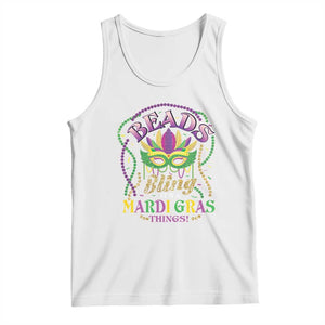 Beads And Bling It's A Mardi Gras Thing New Orleans Tank Top TS09 White Print Your Wear