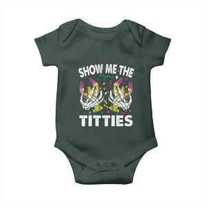 Mardi Gras Baby Onesie Show Me The Titties Funny Skeleton Crawfish TS09 Print Your Wear