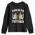 Mardi Gras Youth Sweatshirt Show Me The Titties Funny Skeleton Crawfish TS09 Black Print Your Wear