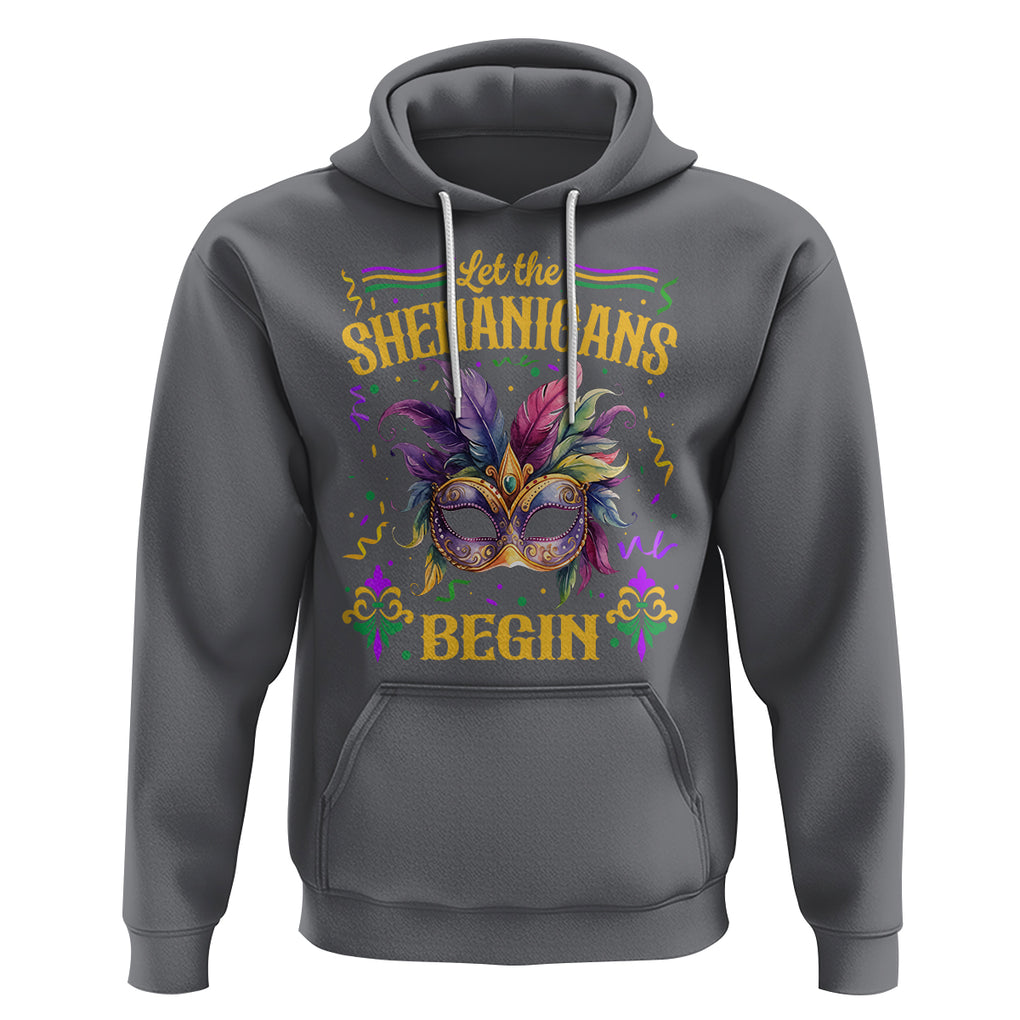 Mardi Gras Hoodie Let The Shenanigans Begin TS09 Charcoal Printyourwear