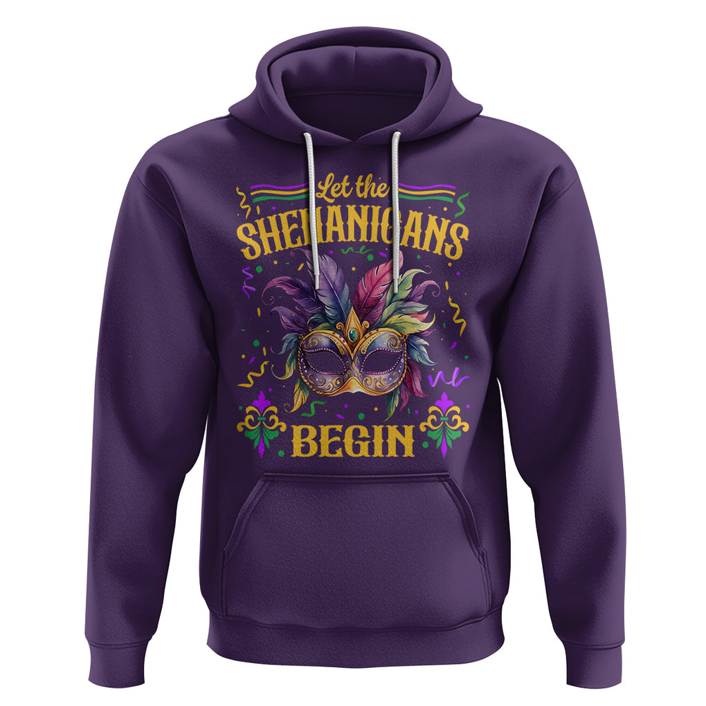 Mardi Gras Hoodie Let The Shenanigans Begin TS09 Purple Printyourwear
