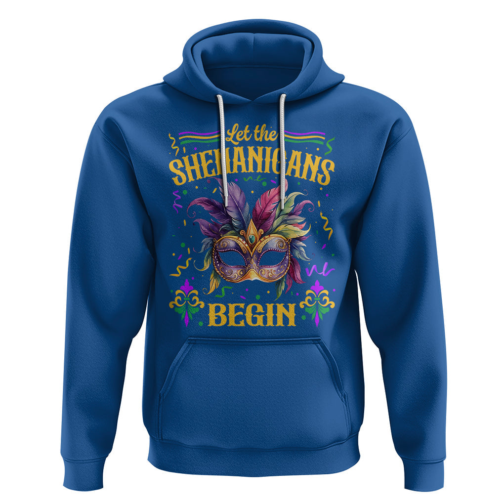 Mardi Gras Hoodie Let The Shenanigans Begin TS09 Royal Blue Printyourwear