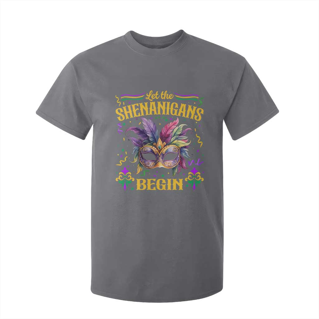 Mardi Gras T Shirt For Kid Let The Shenanigans Begin TS09 Charcoal Print Your Wear