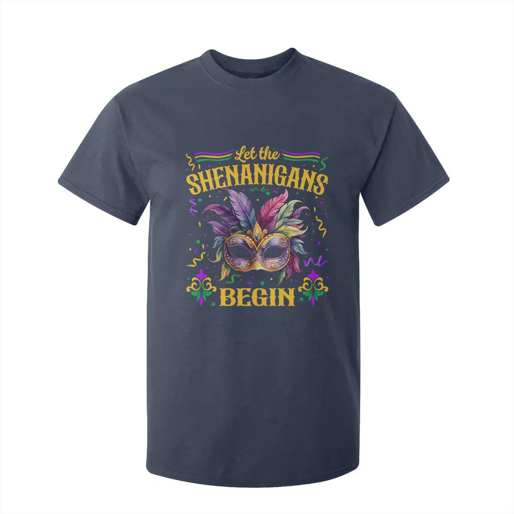 Mardi Gras T Shirt For Kid Let The Shenanigans Begin TS09 Navy Print Your Wear