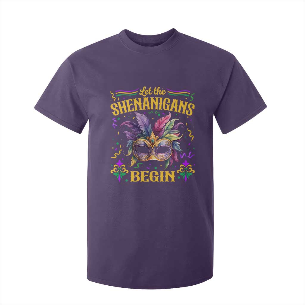 Mardi Gras T Shirt For Kid Let The Shenanigans Begin TS09 Purple Print Your Wear