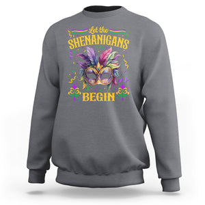 Mardi Gras Sweatshirt Let The Shenanigans Begin TS09 Charcoal Printyourwear
