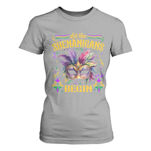 Mardi Gras T Shirt For Women Let The Shenanigans Begin TS09 Sport Gray Print Your Wear
