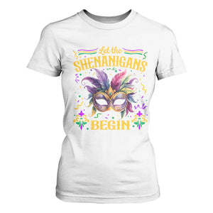 Mardi Gras T Shirt For Women Let The Shenanigans Begin TS09 White Print Your Wear