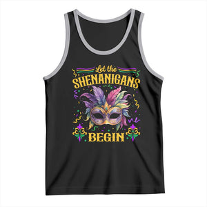 Mardi Gras Tank Top Let The Shenanigans Begin TS09 Black Athletic Heather Print Your Wear