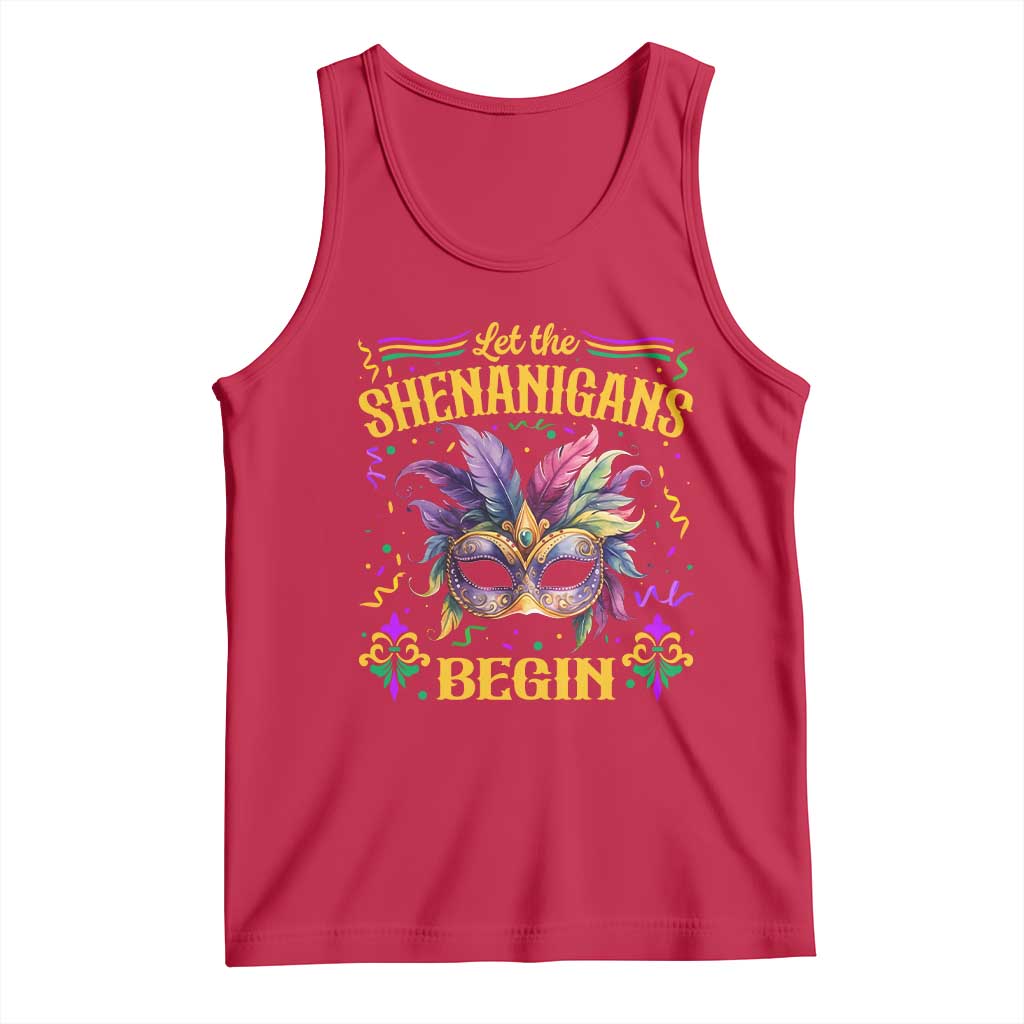 Mardi Gras Tank Top Let The Shenanigans Begin TS09 Red Print Your Wear