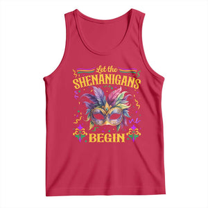Mardi Gras Tank Top Let The Shenanigans Begin TS09 Red Print Your Wear