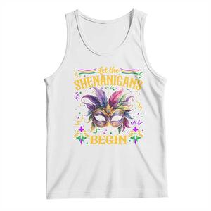 Mardi Gras Tank Top Let The Shenanigans Begin TS09 White Print Your Wear