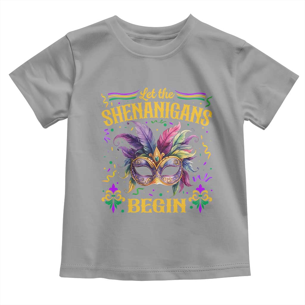 Mardi Gras Toddler T Shirt Let The Shenanigans Begin TS09 Sport Gray Print Your Wear