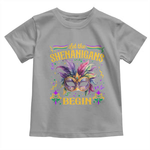 Mardi Gras Toddler T Shirt Let The Shenanigans Begin TS09 Sport Gray Print Your Wear