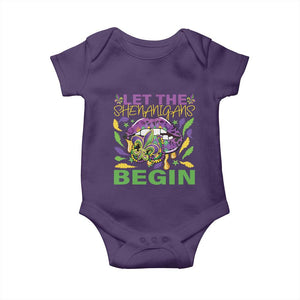 Mardi Gras Baby Onesie Let The Shenanigans Begin Leopard Lips TS09 Purple Print Your Wear