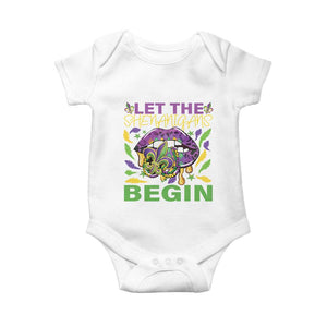 Mardi Gras Baby Onesie Let The Shenanigans Begin Leopard Lips TS09 White Print Your Wear
