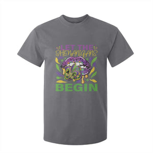 Mardi Gras T Shirt For Kid Let The Shenanigans Begin Leopard Lips TS09 Charcoal Print Your Wear