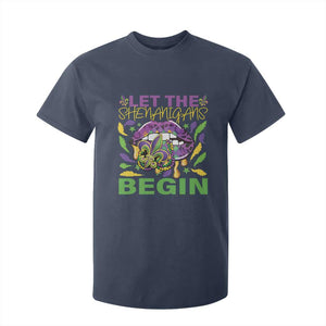 Mardi Gras T Shirt For Kid Let The Shenanigans Begin Leopard Lips TS09 Navy Print Your Wear