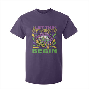 Mardi Gras T Shirt For Kid Let The Shenanigans Begin Leopard Lips TS09 Purple Print Your Wear