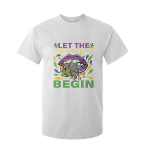 Mardi Gras T Shirt For Kid Let The Shenanigans Begin Leopard Lips TS09 White Print Your Wear