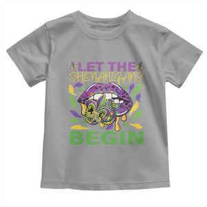 Mardi Gras Toddler T Shirt Let The Shenanigans Begin Leopard Lips TS09 Sport Gray Print Your Wear