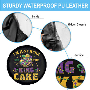 Funny Mardi Gras Spare Tire Cover I'm Just Here For The King Cake TS09 Print Your Wear