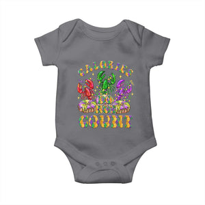 Funny Mardi Gras Baby Onesie King Cake Calories Dont Count TS09 Charcoal Print Your Wear