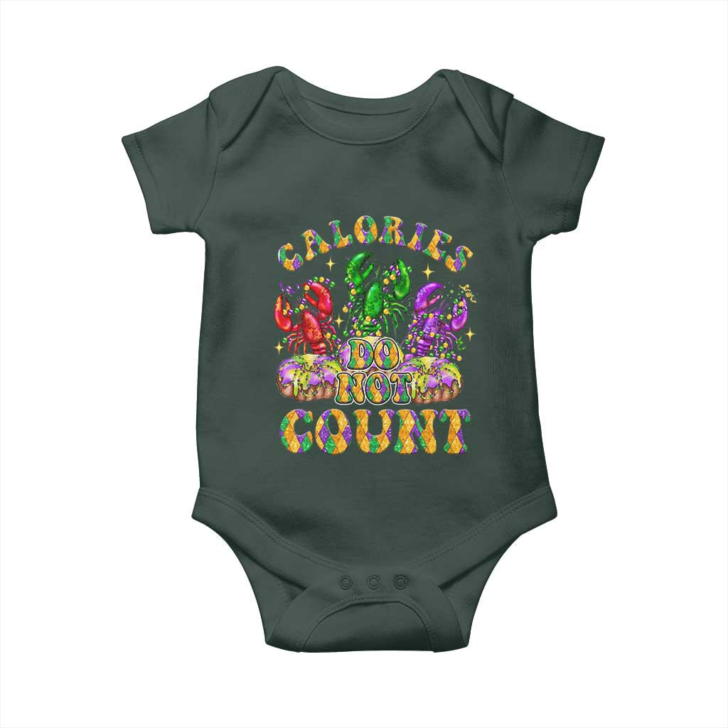 Funny Mardi Gras Baby Onesie King Cake Calories Dont Count TS09 Print Your Wear