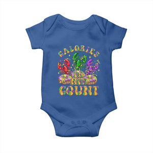Funny Mardi Gras Baby Onesie King Cake Calories Dont Count TS09 Royal Blue Print Your Wear