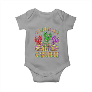 Funny Mardi Gras Baby Onesie King Cake Calories Dont Count TS09 Sport Gray Print Your Wear
