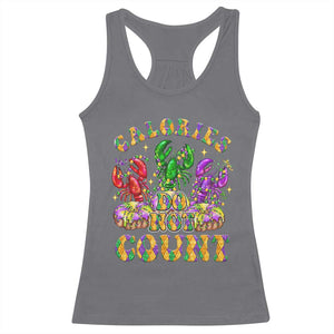 Funny Mardi Gras Racerback Tank Top King Cake Calories Dont Count TS09 Charcoal Print Your Wear