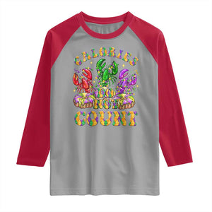 Funny Mardi Gras Raglan Shirt King Cake Calories Dont Count TS09 Sport Gray Red Print Your Wear