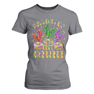 Funny Mardi Gras T Shirt For Women King Cake Calories Dont Count TS09 Charcoal Print Your Wear