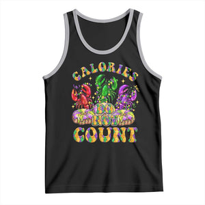 Funny Mardi Gras Tank Top King Cake Calories Dont Count TS09 Black Athletic Heather Print Your Wear