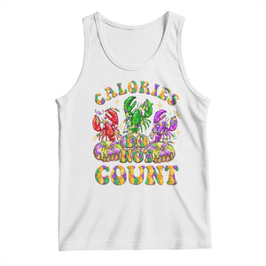 Funny Mardi Gras Tank Top King Cake Calories Dont Count TS09 White Print Your Wear