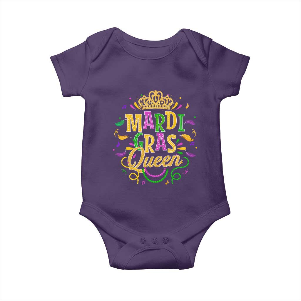 Mardi Gras Queen Baby Onesie Parade Party Fat Tuesday New Orleans TS09 Purple Print Your Wear