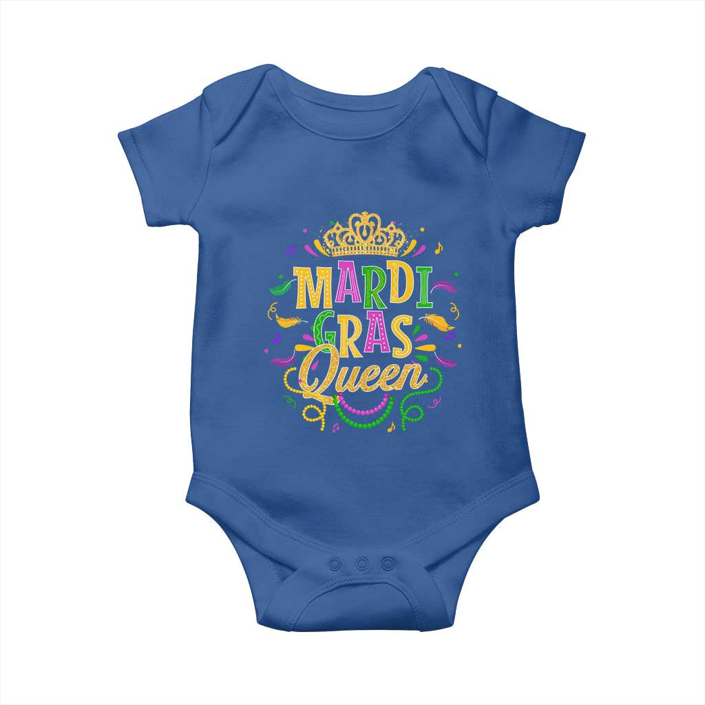 Mardi Gras Queen Baby Onesie Parade Party Fat Tuesday New Orleans TS09 Royal Blue Print Your Wear