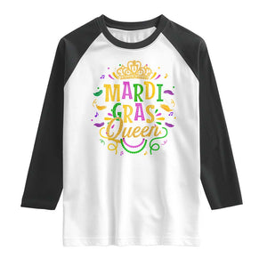 Mardi Gras Queen Raglan Shirt Parade Party Fat Tuesday New Orleans TS09 White Black Print Your Wear