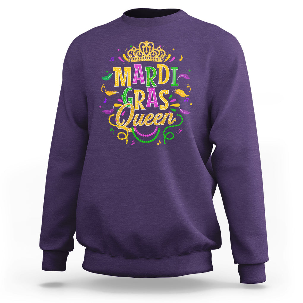 Mardi Gras Queen Sweatshirt Parade Party Fat Tuesday New Orleans TS09 Purple Printyourwear