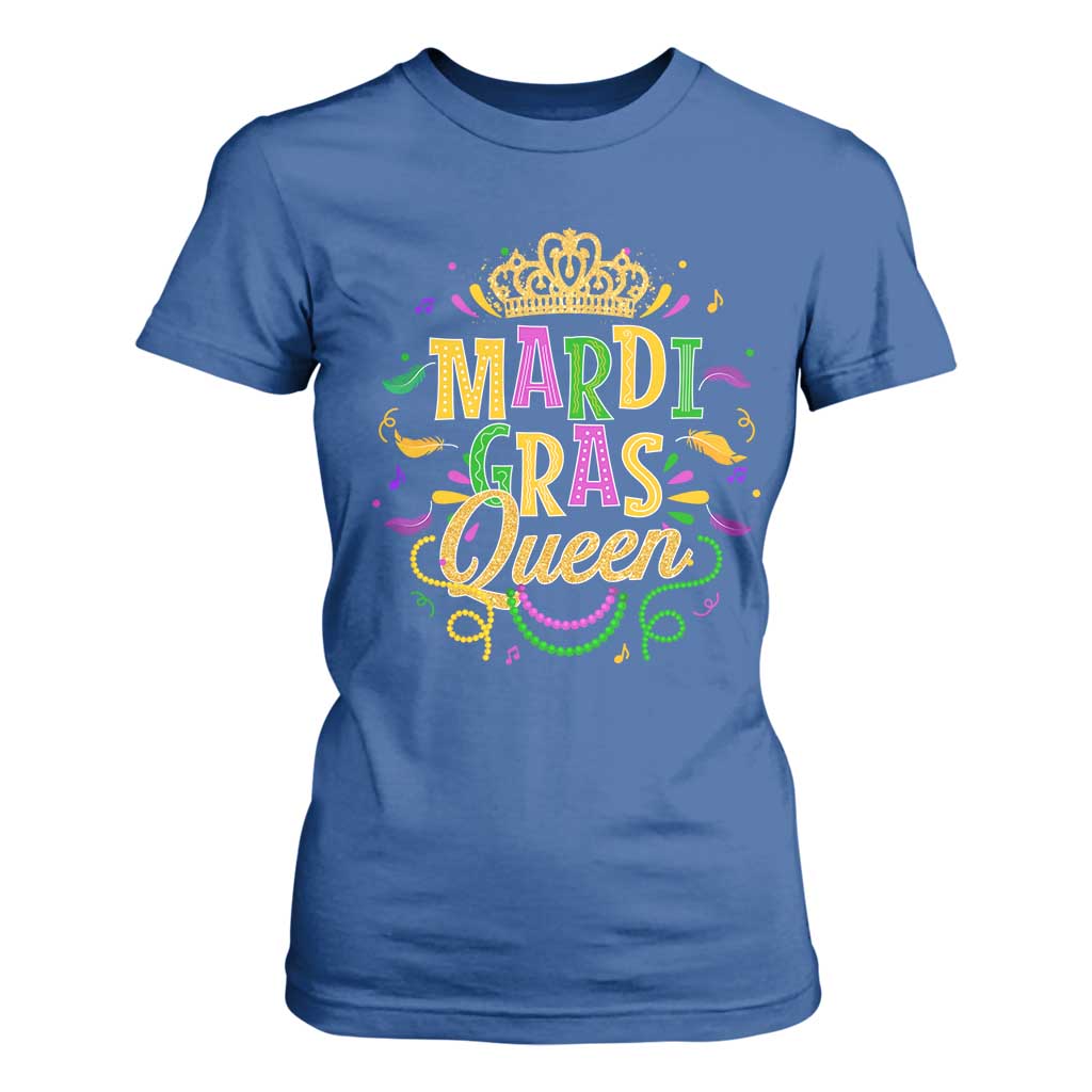 Mardi Gras Queen T Shirt For Women Parade Party Fat Tuesday New Orleans TS09 Royal Blue Print Your Wear