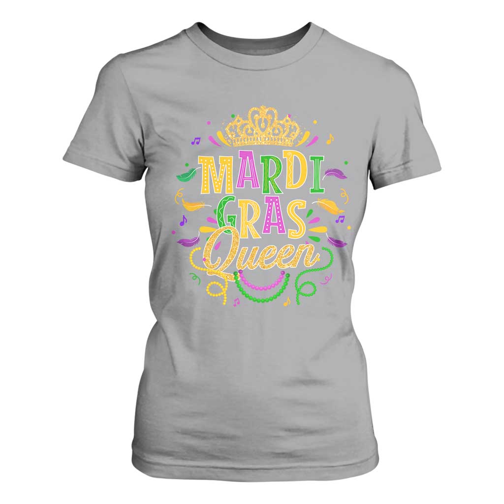 Mardi Gras Queen T Shirt For Women Parade Party Fat Tuesday New Orleans TS09 Sport Gray Print Your Wear
